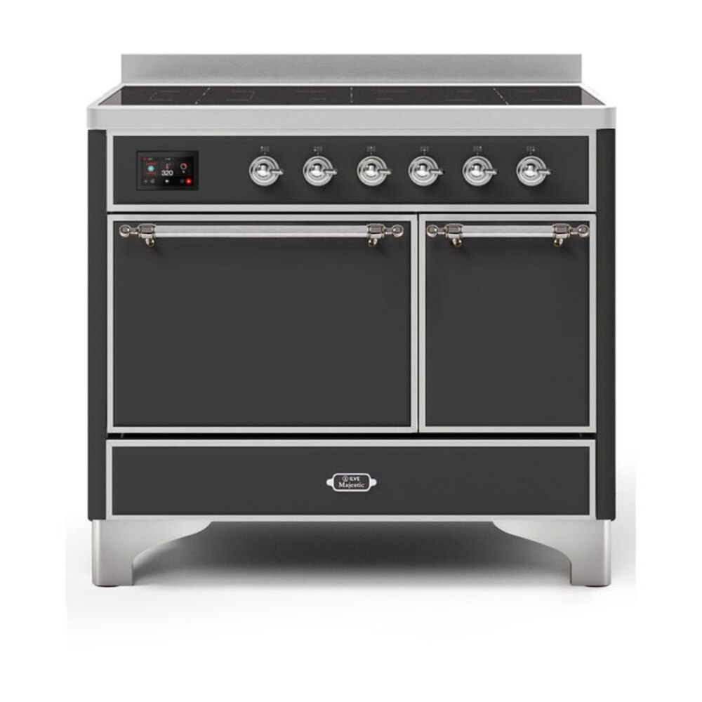 Majestic II Series 40 inch Freestanding Electric Induction Range with 6 Elements, Smoothtop Cooktop, 3.82 cu. ft. Total Oven Capacity, Convection Oven, Warming Drawer, with Chrome Trim UMDI10