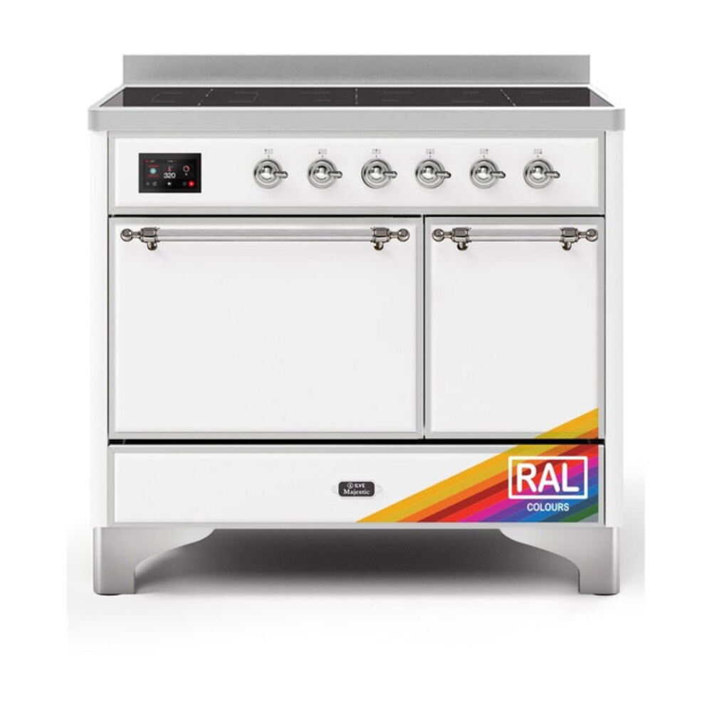 Majestic II 40 UMDI10QNS3RAC Freestanding Electric Range Range with Induction Double Oven with Solid Door with Chrome knobs UMDI10QNS3RAC