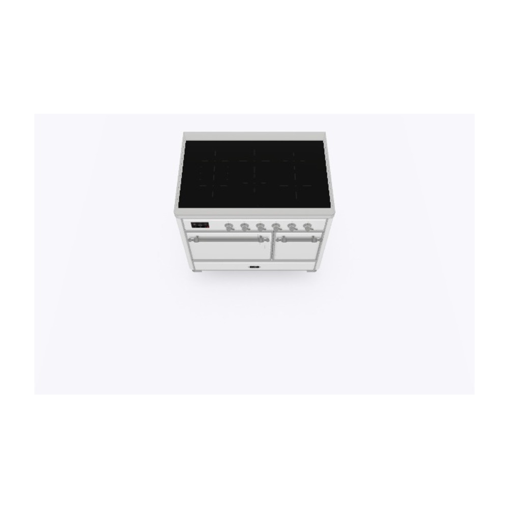Majestic II Series 40 inch Freestanding Electric Induction Range with 6 Elements, Smoothtop Cooktop, 3.82 cu. ft. Total Oven Capacity, Convection Oven, Warming Drawer, with Chrome Trim UMDI10QNS3WHC