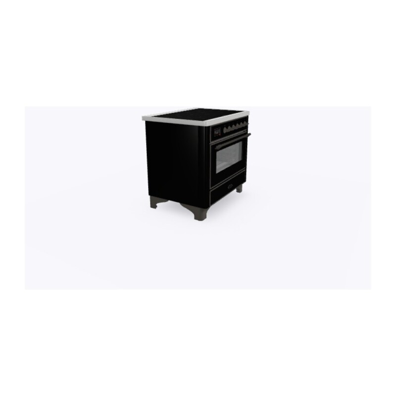 Majestic II Series 36 inch Freestanding Electric Induction Range with 5 Elements, Smoothtop Cooktop, 3.5 cu. ft. Total Oven Capacity, Convection Oven, Viewing Window, Warming Drawer, with Bro UMI09NS3BKB