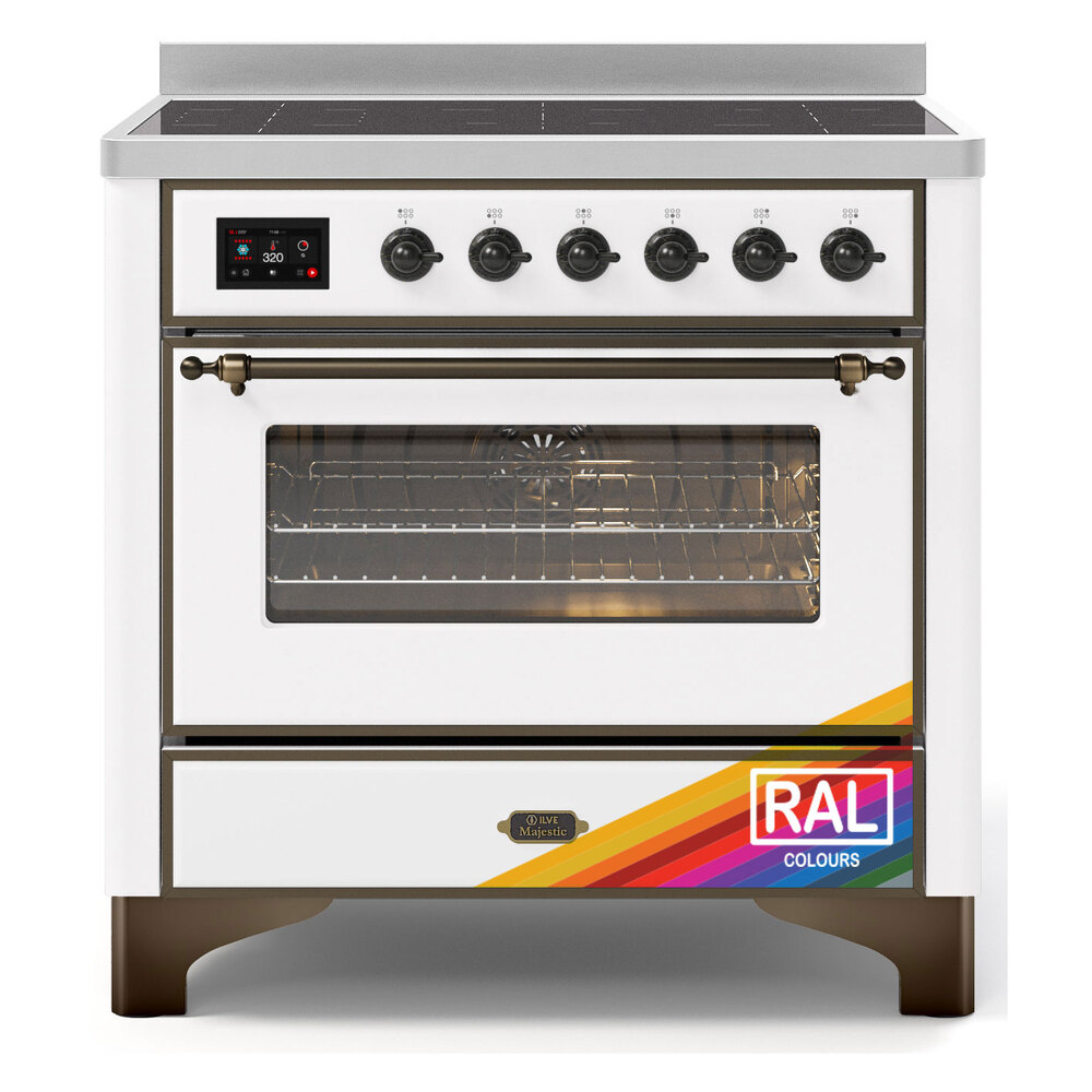 Majestic II 36 UMI09NS3RAB Freestanding Electric Range Range with Induction Single Oven with Triple Glass Door with Bronze knobs UMI09NS3RAB