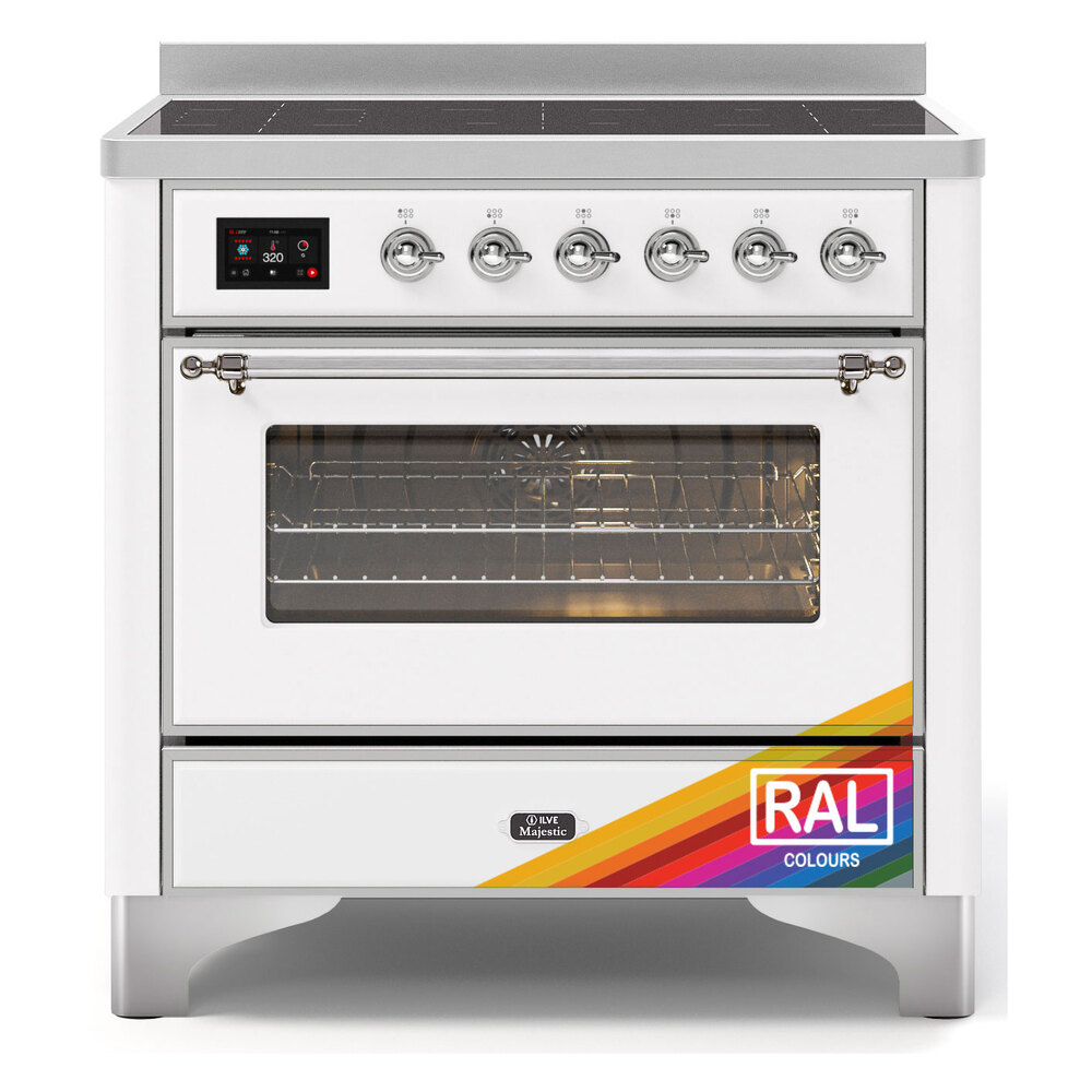 Majestic II 36 UMI09NS3RAC Freestanding Electric Range Range with Induction Single Oven with Triple Glass Door with Chrome knobs UMI09NS3RAC