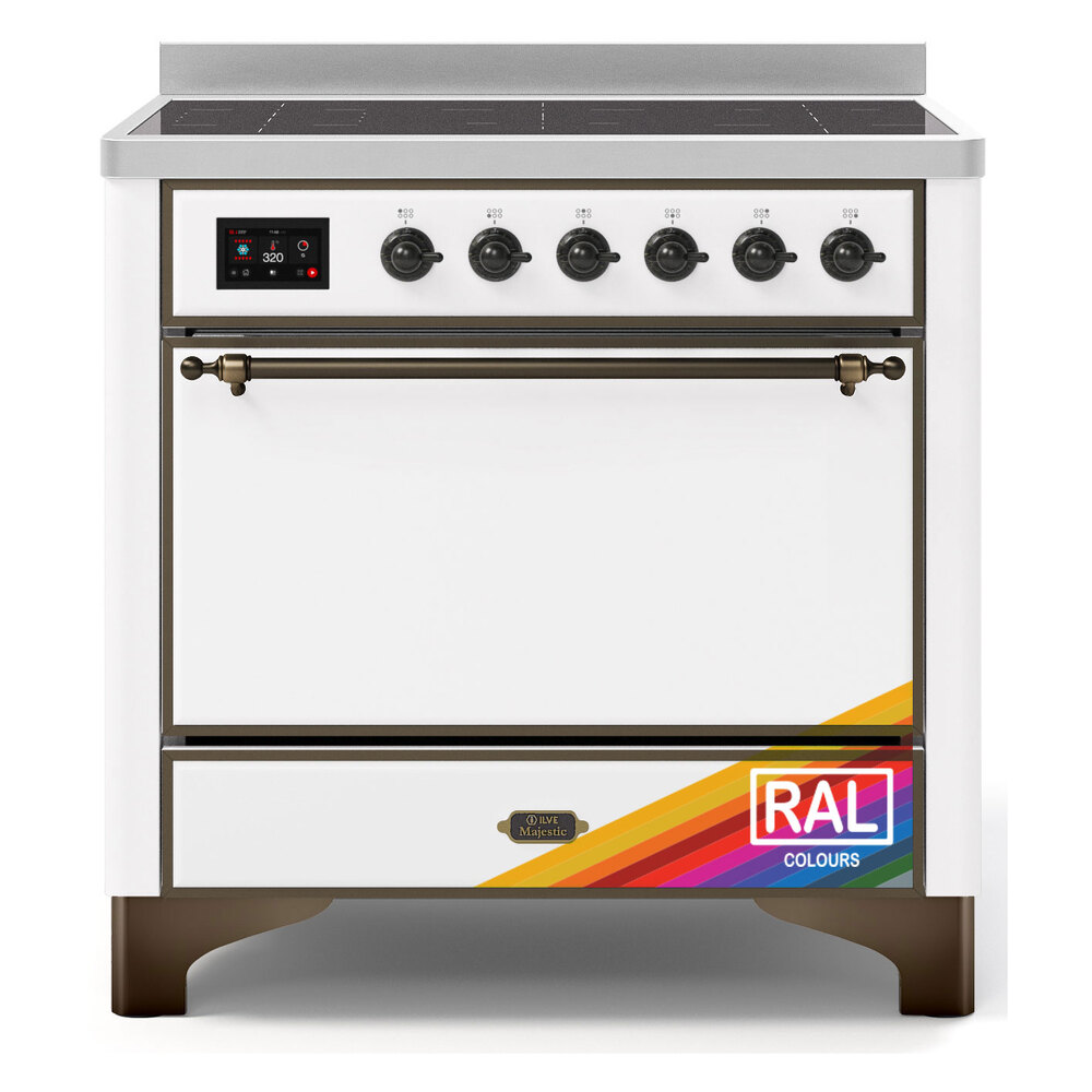 Majestic II 36 UMI09QNS3RAB Freestanding Electric Range Range with Induction Single Oven with Solid Door with Bronze knobs UMI09QNS3RAB