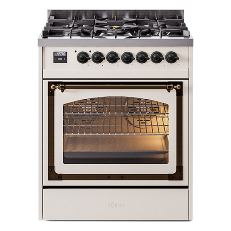 Nostalgie II Noblesse 30 inch Dual Fuel Range with 5 Burners UN30NMPAWB