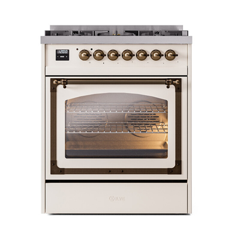 Nostalgie II Noblesse 30 inch Dual Fuel Range with 5 Burners UN30NMPAWB