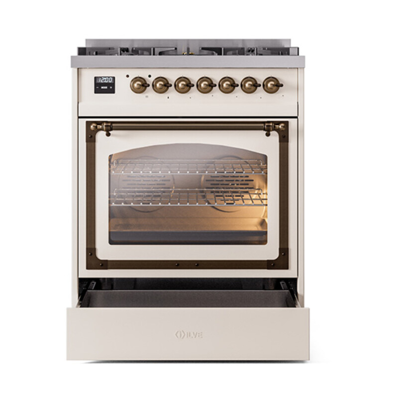 Nostalgie II Noblesse 30 inch Dual Fuel Range with 5 Burners UN30NMPAWB