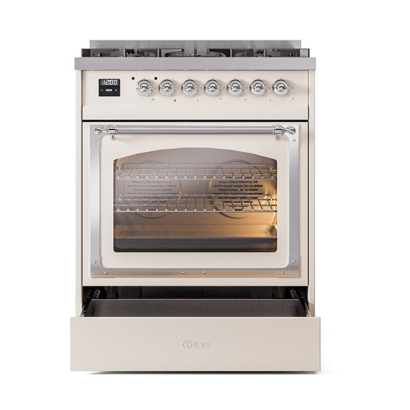 Nostalgie II Noblesse 30 inch Dual Fuel Range with 5 Burners UN30NMPAWC