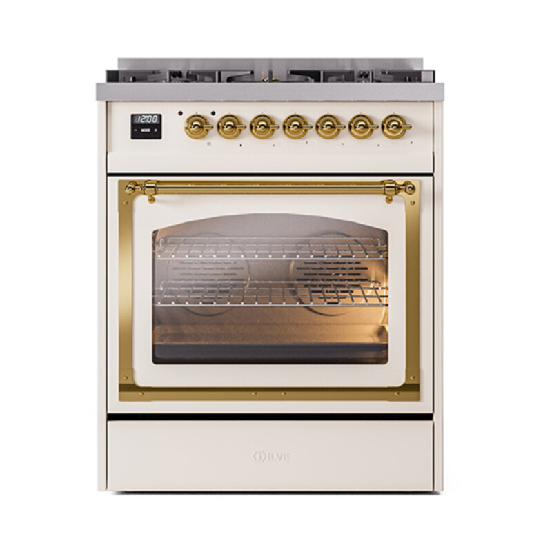 Nostalgie II Noblesse 30 inch Dual Fuel Range with 5 Burners UN30NMPAWG