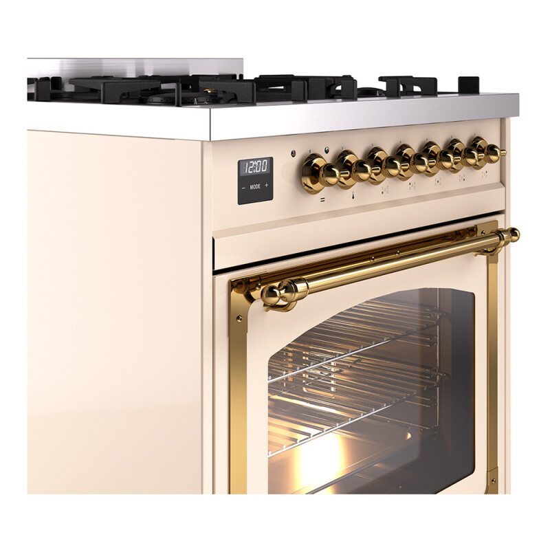 Nostalgie II Noblesse 30 inch Dual Fuel Range with 5 Burners UN30NMPAWGLP