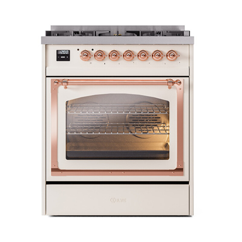 Nostalgie II Noblesse 30 inch Dual Fuel Range with 5 Burners UN30NMPAWP