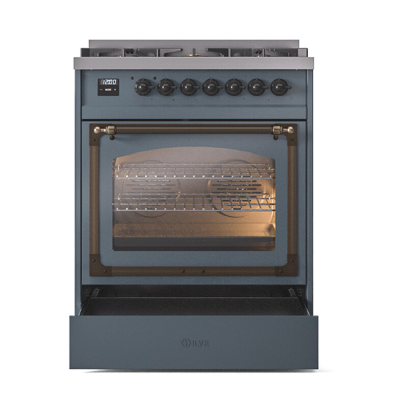 Nostalgie II Noblesse 30 inch Dual Fuel Range with 5 Burners UN30NMPBGB