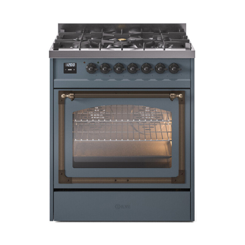 Nostalgie II Noblesse 30 inch Dual Fuel Range with 5 Burners UN30NMPBGBLP