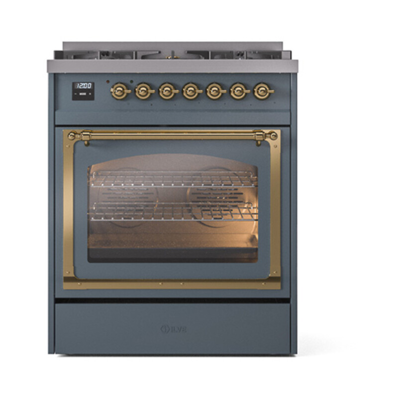 Nostalgie II Noblesse 30 inch Dual Fuel Range with 5 Burners UN30NMPBGGLP
