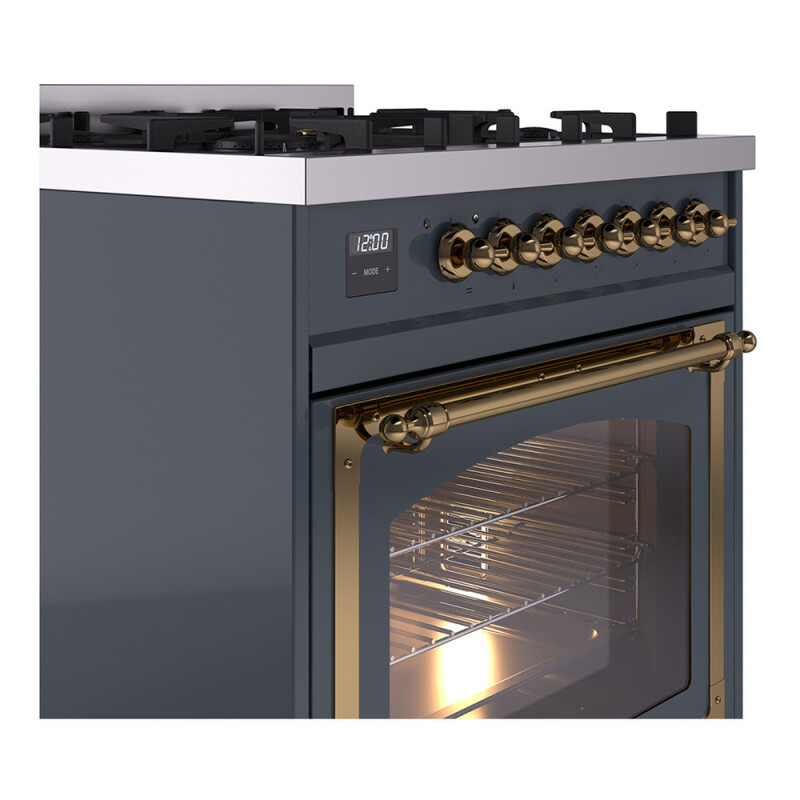 Nostalgie II Noblesse 30 inch Dual Fuel Range with 5 Burners UN30NMPBGGLP