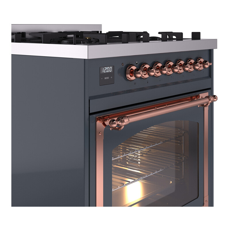 Nostalgie II Noblesse 30 inch Dual Fuel Range with 5 Burners UN30NMPBGP