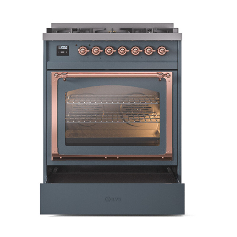 Nostalgie II Noblesse 30 inch Dual Fuel Range with 5 Burners UN30NMPBGPLP
