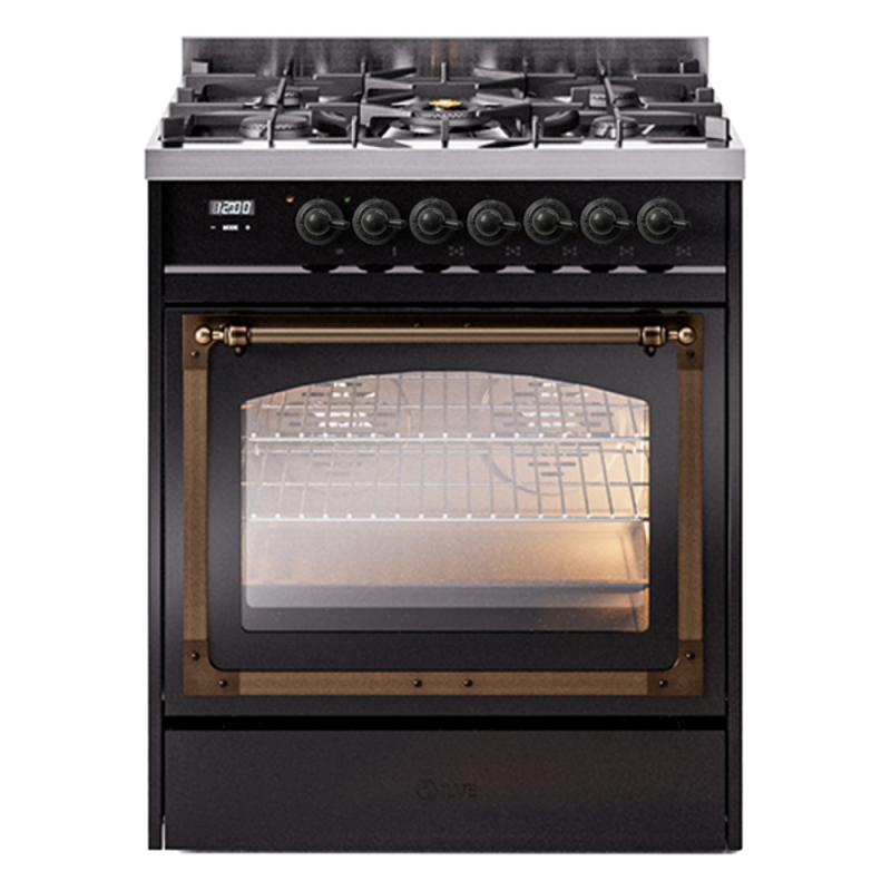 Nostalgie II Noblesse 30 inch Dual Fuel Range with 5 Burners UN30NMPBKB