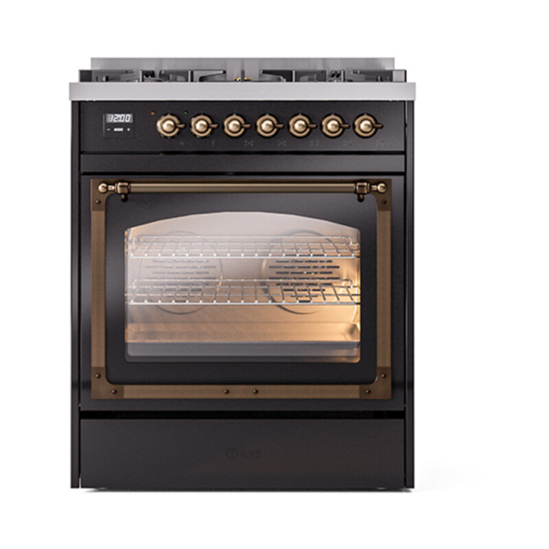 Nostalgie II Noblesse 30 inch Dual Fuel Range with 5 Burners UN30NMPBKB
