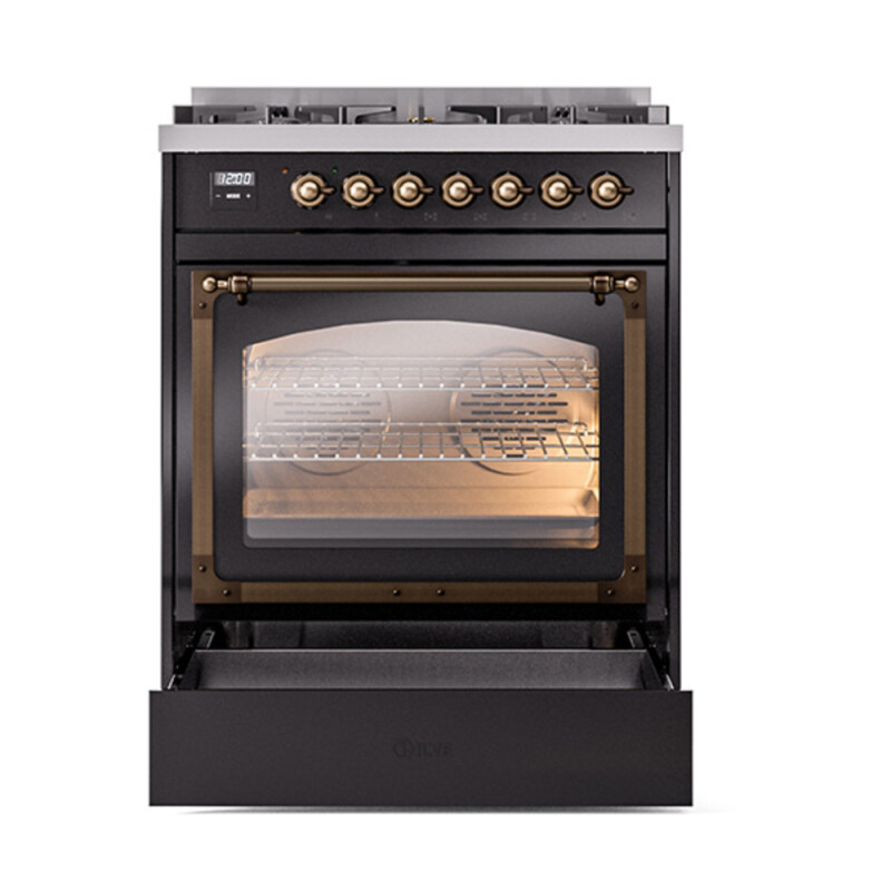 Nostalgie II Noblesse 30 inch Dual Fuel Range with 5 Burners UN30NMPBKB