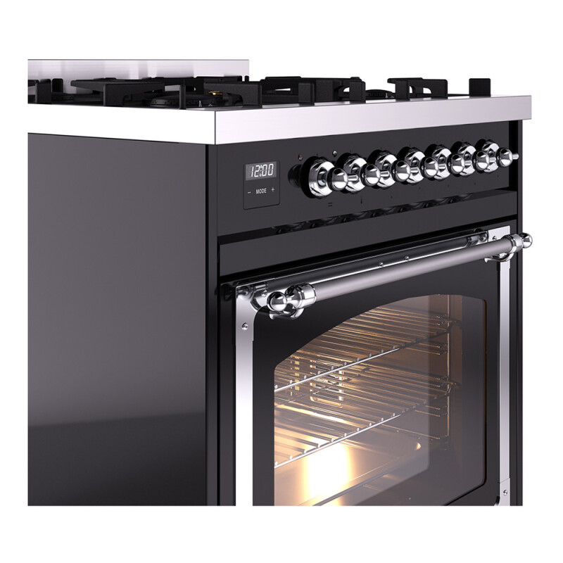 Nostalgie II Noblesse 30 inch Dual Fuel Range with 5 Burners UN30NMPBKC