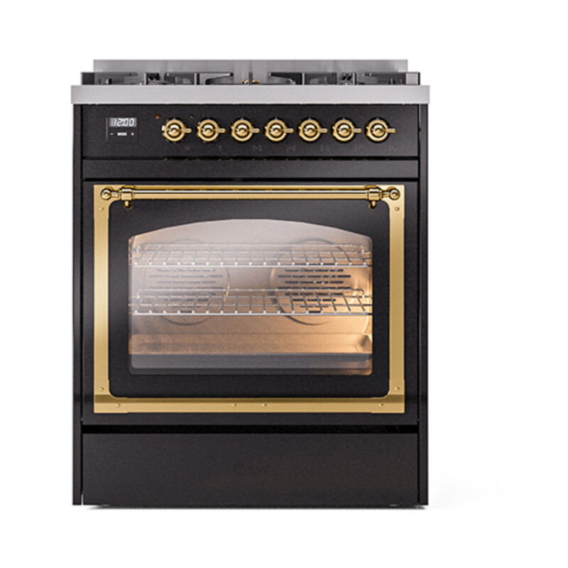 Nostalgie II Noblesse 30 inch Dual Fuel Range with 5 Burners UN30NMPBKG