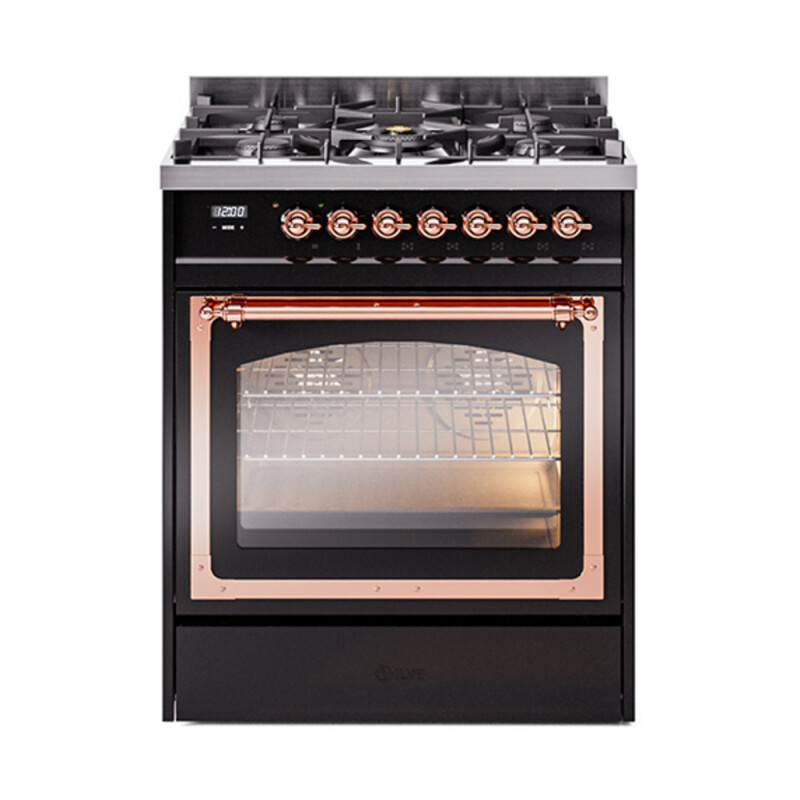 Nostalgie II Noblesse 30 inch Dual Fuel Range with 5 Burners UN30NMPBKP