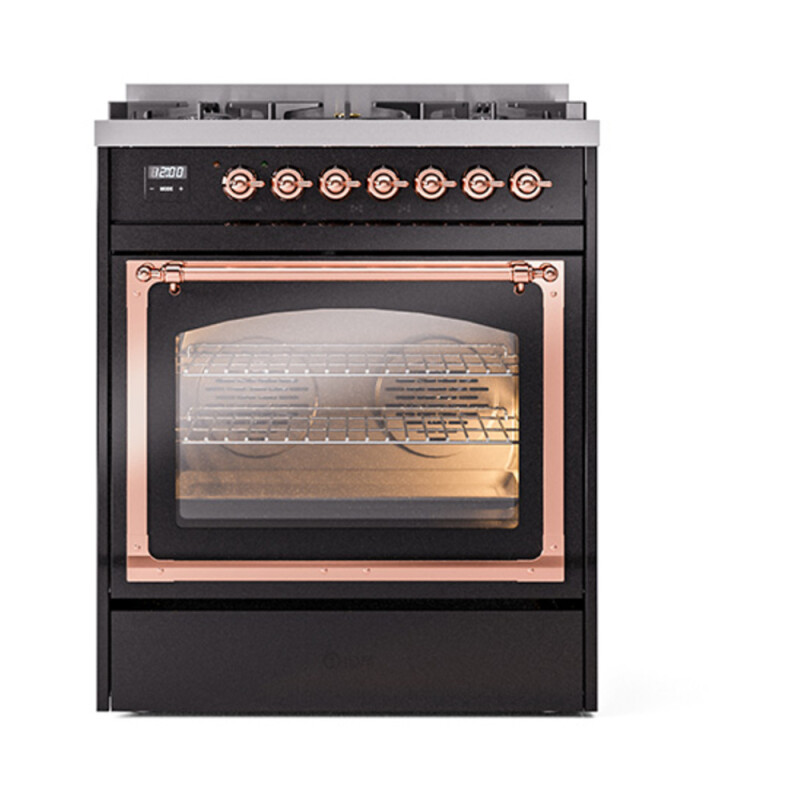 Nostalgie II Noblesse 30 inch Dual Fuel Range with 5 Burners UN30NMPBKP