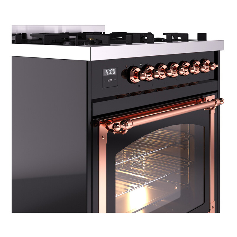 Nostalgie II Noblesse 30 inch Dual Fuel Range with 5 Burners UN30NMPBKP