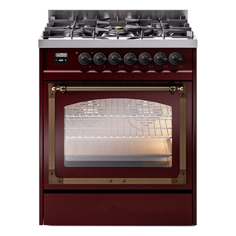 Nostalgie II Noblesse 30 inch Dual Fuel Range with 5 Burners UN30NMPBUB