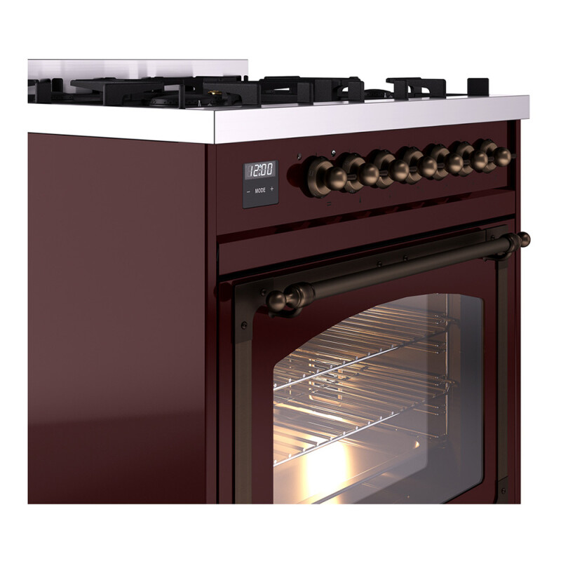 Nostalgie II Noblesse 30 inch Dual Fuel Range with 5 Burners UN30NMPBUB