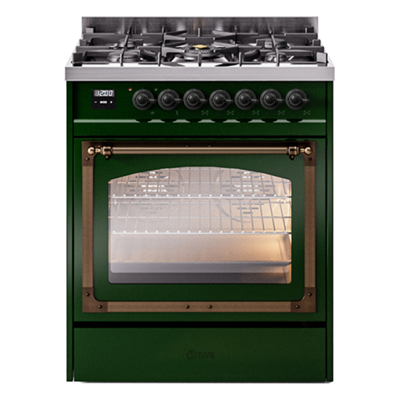 Nostalgie II Noblesse 30 inch Dual Fuel Range with 5 Burners UN30NMPEGBLP