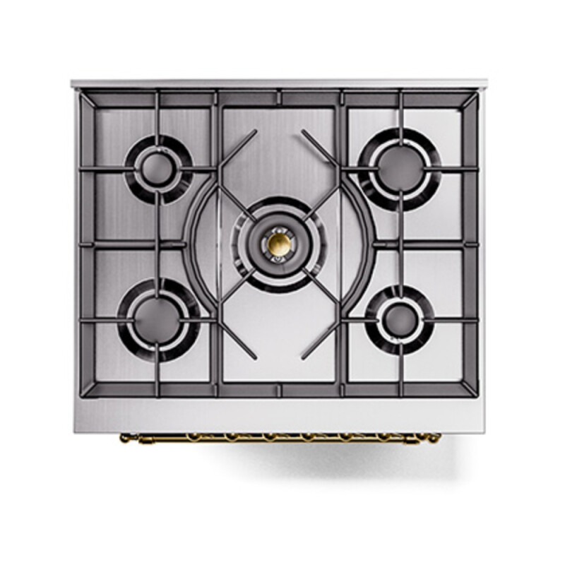 Nostalgie II Noblesse 30″ Dual Fuel Range  (Natural Gas, Triple Glass Door, Emerald Green, Brass) UN30NMPEGG