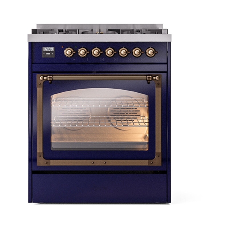 Nostalgie II Noblesse 30 inch Dual Fuel Range with 5 Burners UN30NMPMBB