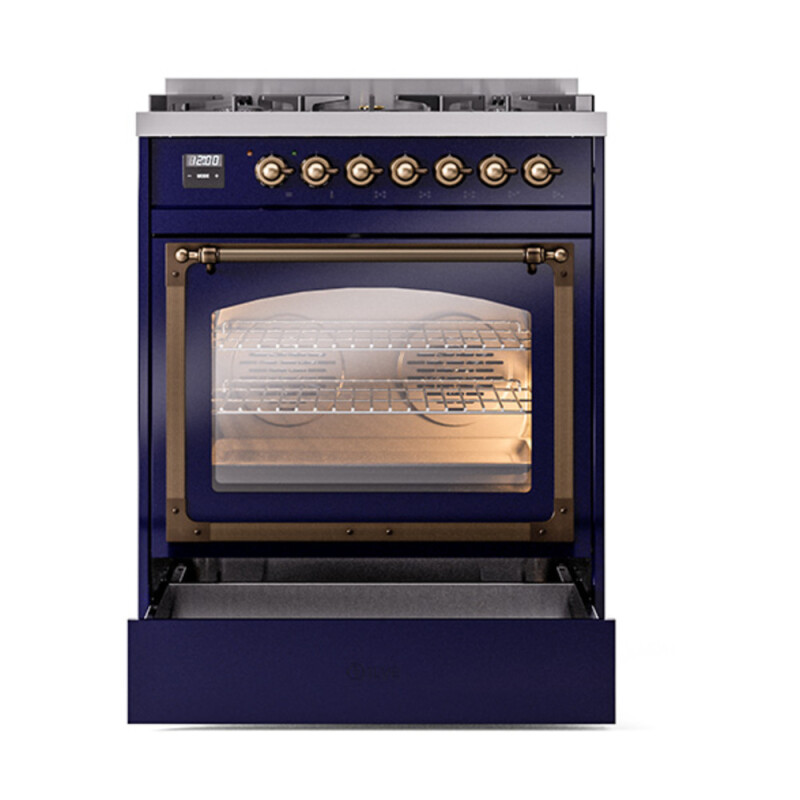 Nostalgie II Noblesse 30 inch Dual Fuel Range with 5 Burners UN30NMPMBB