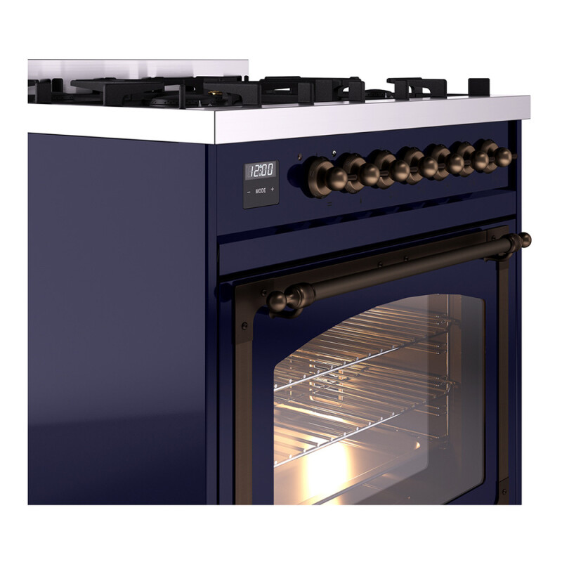 Nostalgie II Noblesse 30 inch Dual Fuel Range with 5 Burners UN30NMPMBB