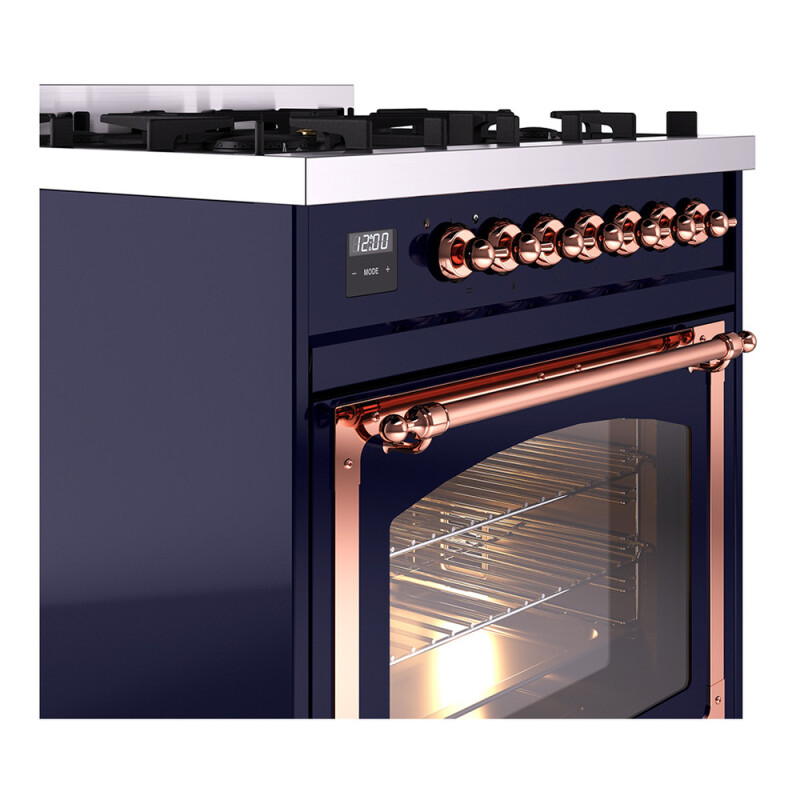Nostalgie II Noblesse 30 inch Dual Fuel Range with 5 Burners UN30NMPMBP