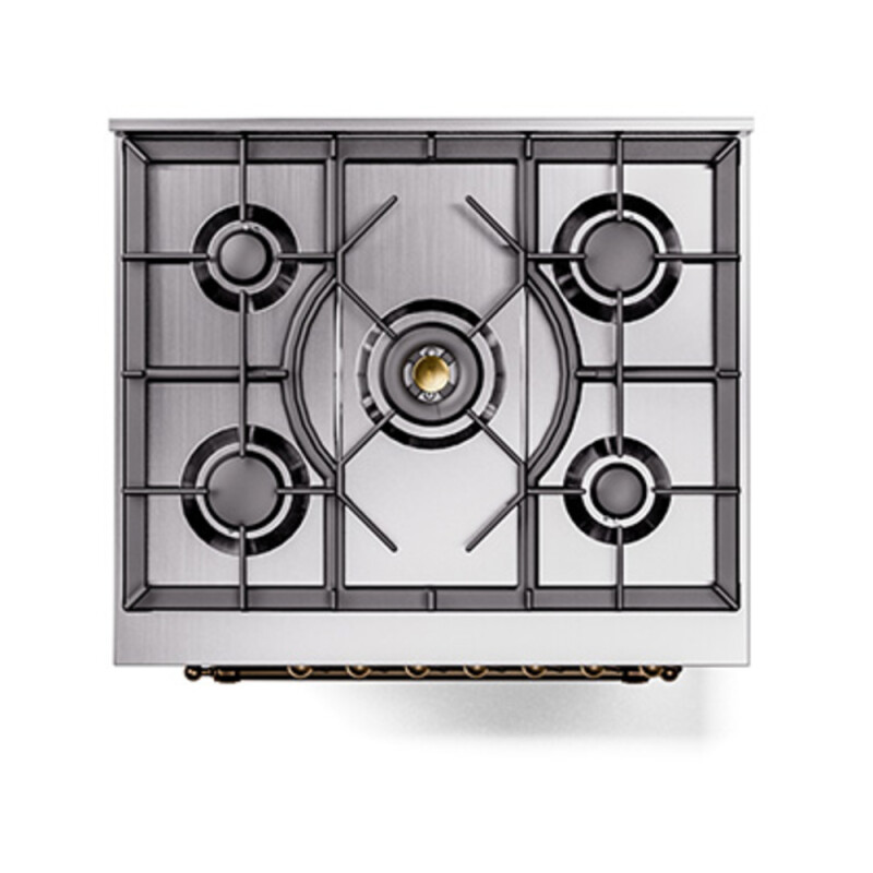 Nostalgie II Noblesse 30″ Dual Fuel Range (Natural Gas, Triple Glass Door, Graphite Matte, Burnished) UN30NMPMGB