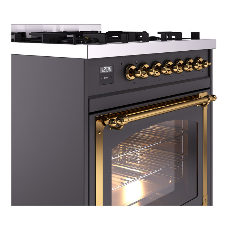 Nostalgie II Noblesse 30 inch Dual Fuel Range with 5 Burners UN30NMPMGGLP