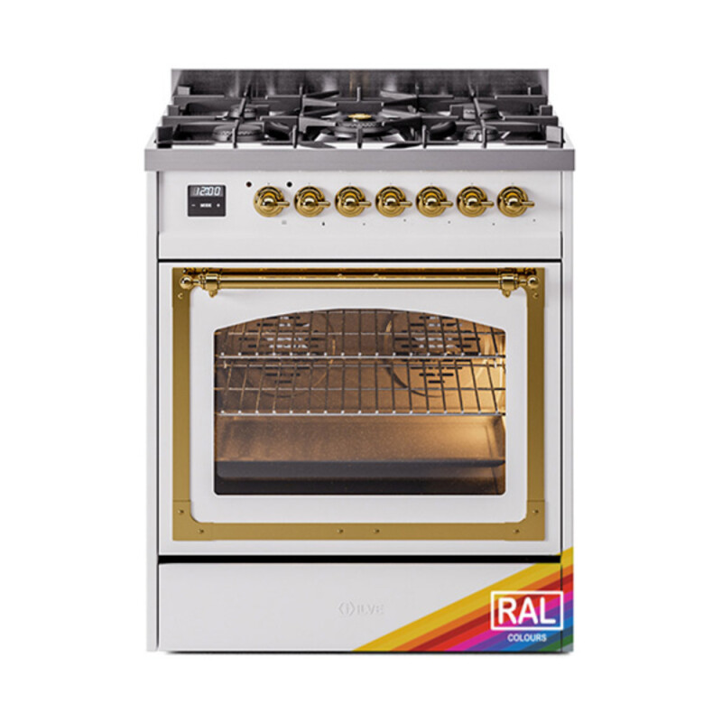 Nostalgie II Noblesse 30 inch Dual Fuel Range with 5 Burners UN30NMPRAG