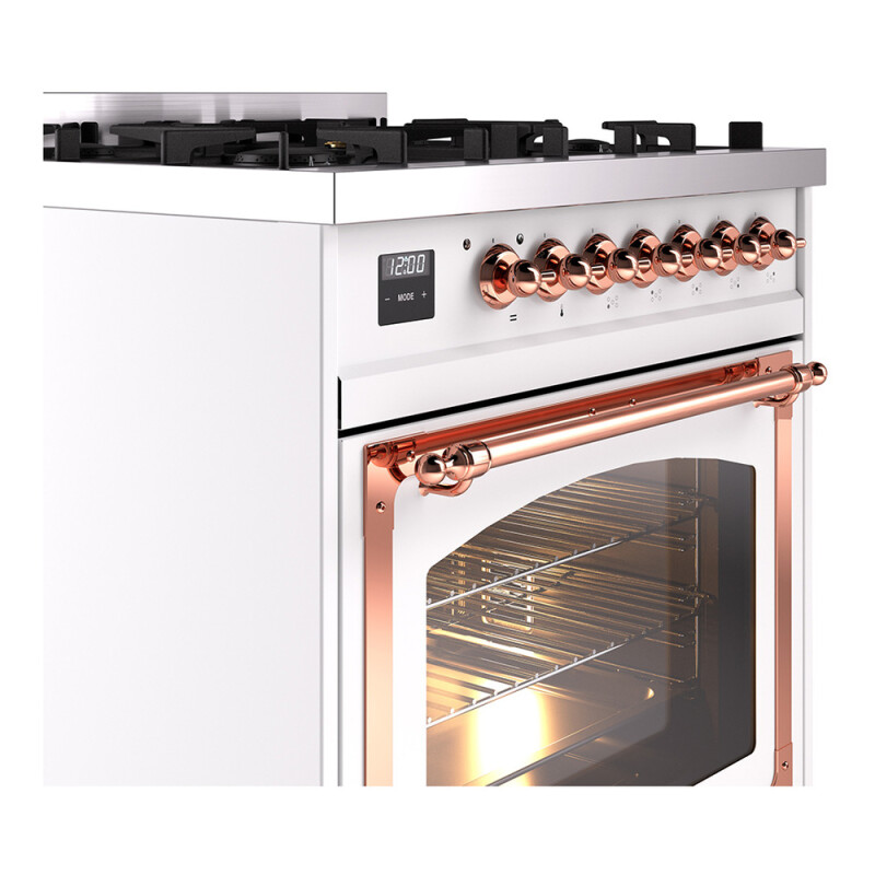 Nostalgie II Noblesse 30 inch Dual Fuel Range with 5 Burners UN30NMPRAP
