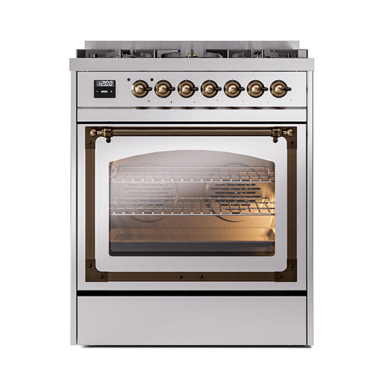 Nostalgie II Noblesse 30 inch Dual Fuel Range with 5 Burners UN30NMPSSBLP