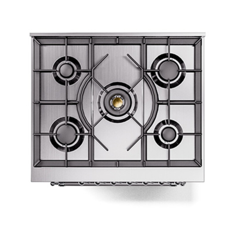 Nostalgie II Noblesse 30″ Dual Fuel Range (Natural Gas, Triple Glass Door, Stainless Steel, Chrome) UN30NMPSSC