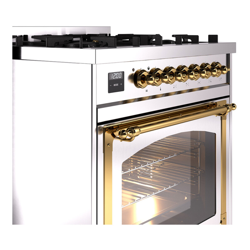 Nostalgie II Noblesse 30 inch Dual Fuel Range with 5 Burners UN30NMPSSG