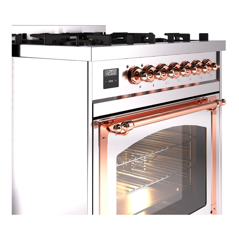 Nostalgie II Noblesse 30 inch Dual Fuel Range with 5 Burners UN30NMPSSP
