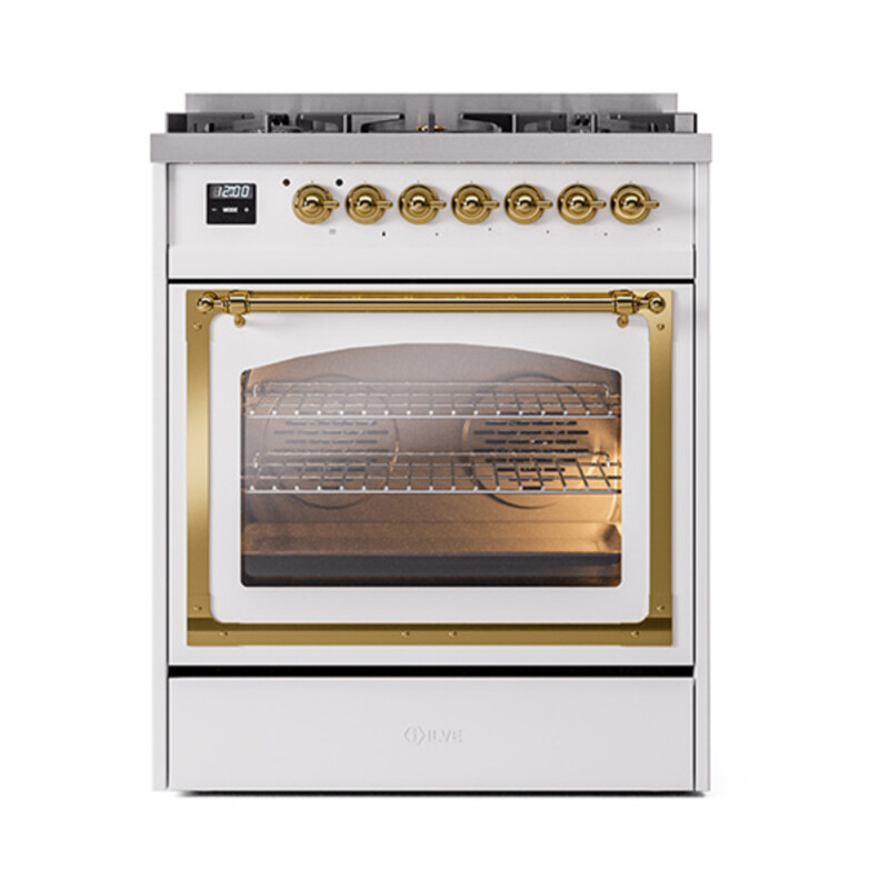 Nostalgie II Noblesse 30 inch Dual Fuel Range with 5 Burners UN30NMPWHG