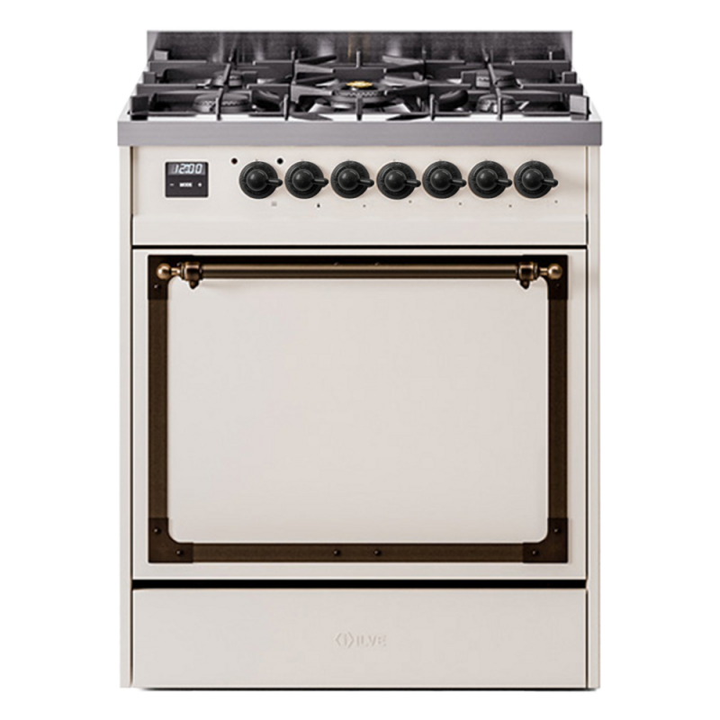 Nostalgie II Noblesse 30 inch Dual Fuel Range with 5 Burners UN30QNMPAWBLP