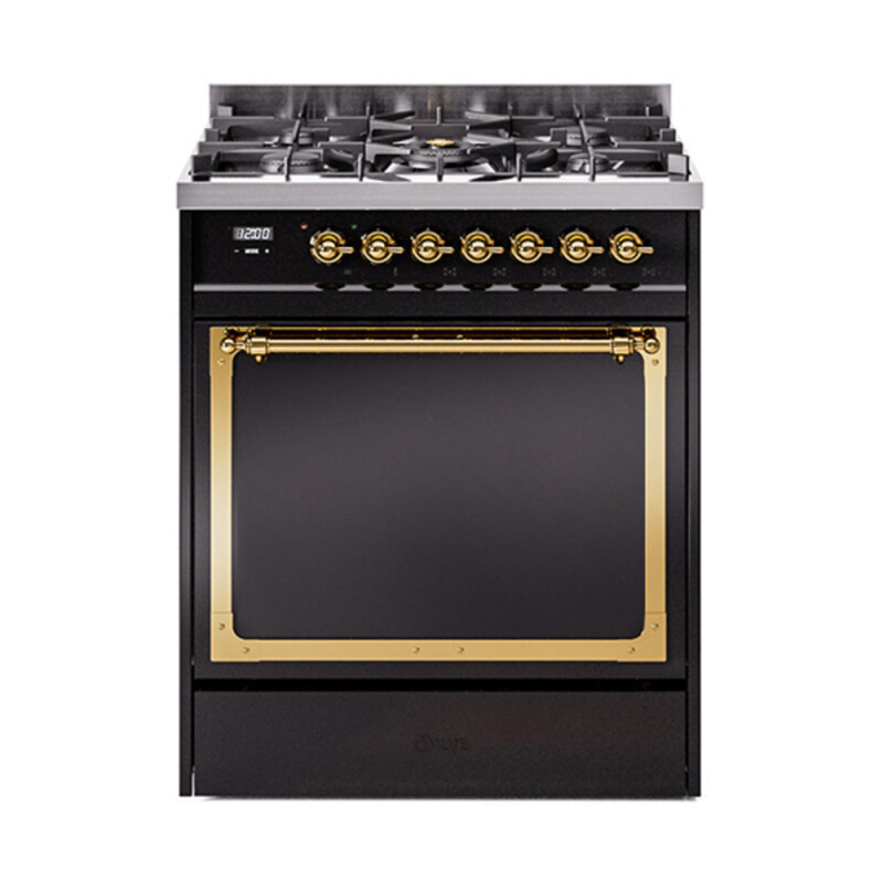 Nostalgie II Noblesse 30 inch Dual Fuel Range with 5 Burners UN30QNMPBKG