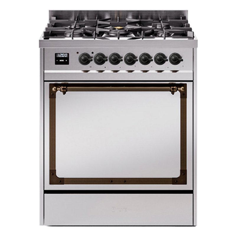 Nostalgie II Noblesse 30 inch Dual Fuel Range with 5 Burners UN30QNMPSSB