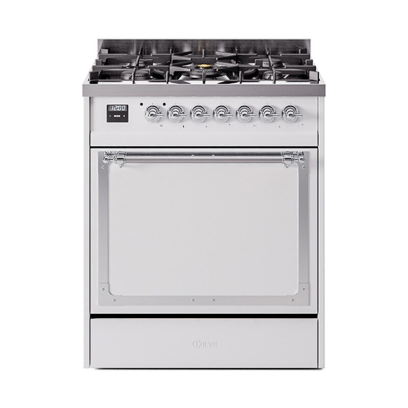 Nostalgie II Noblesse 30 inch Dual Fuel Range with 5 Burners UN30QNMPWHC