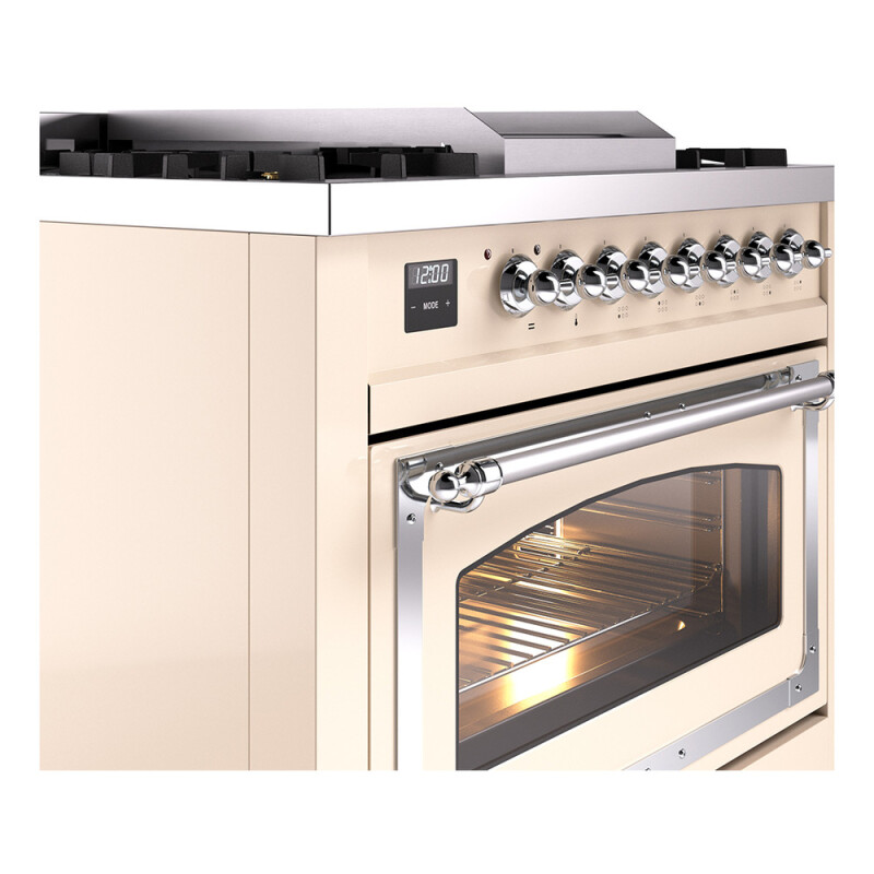Nostalgie II Noblesse 36 inch Dual Fuel Range with 6 Burners and Griddle UN36FNMPAWC